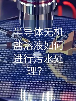 半导体无机盐溶液如何进行污水处理？ 