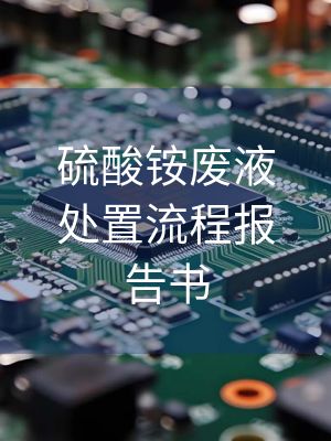 硫酸铵废液处置流程报告书